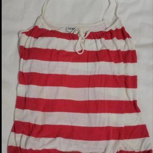 Old Navy Red and White 100% Rayon Top